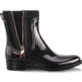 Tommy Hilfiger Materiale de amestec Boots de ploaie 990 Negru Tommy Hilfiger Materiale de amestec Boots de ploaie 990 Negru