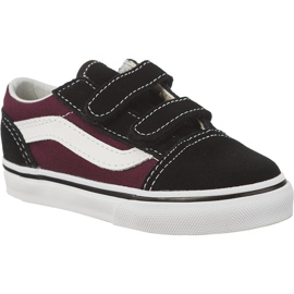 Vans Vechi Skool Q7J Black Og Burgundy negru multicolor roșu