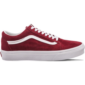 Vans Scuter vechi Skool Pig Suede U5M Scooter adevărat alb roșu