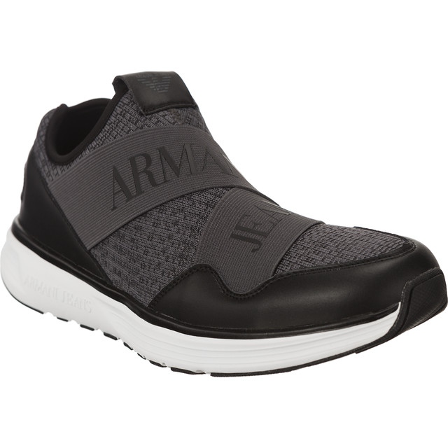 Sneaker pentru țesături bărbătești Armani Jeans 9350607a406 negru gri