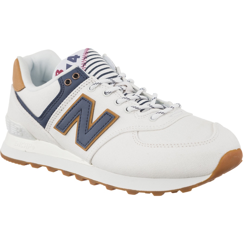 New Balance Wl574sye albă cu vintage Indigo mare de evacuare
