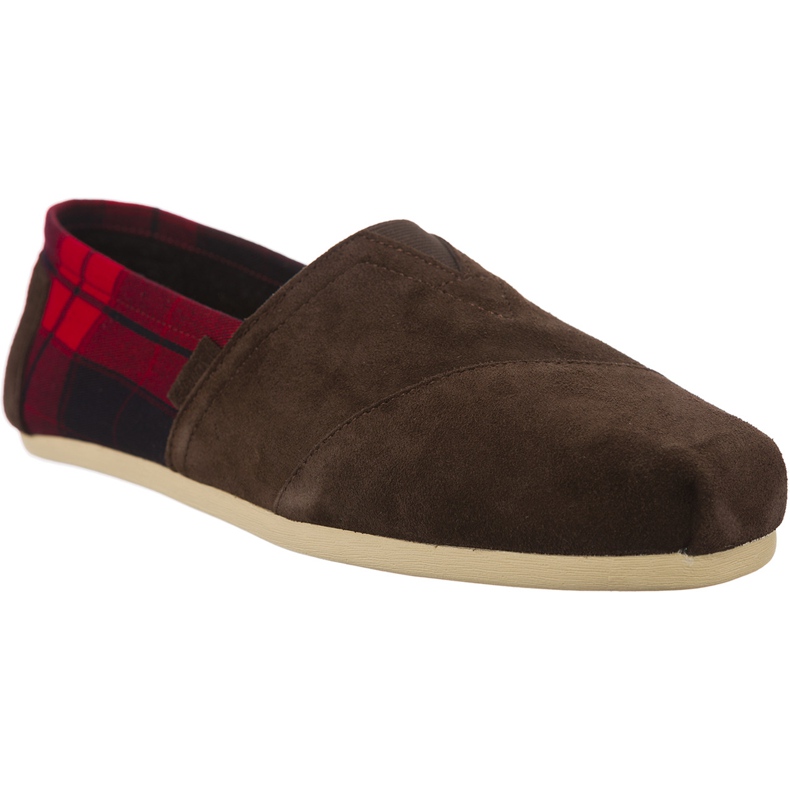 Toms Suede Plaid Mens Clasic Alpaca 203 maro