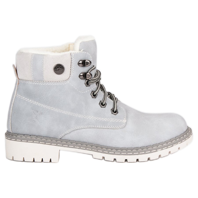 Filippo Cizme gri cu o haină din piele de oaie