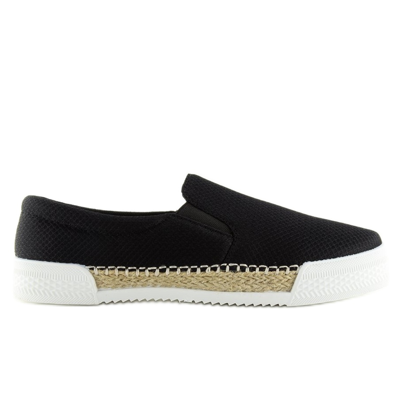 Tenisi slip-on negri 15691A Negru