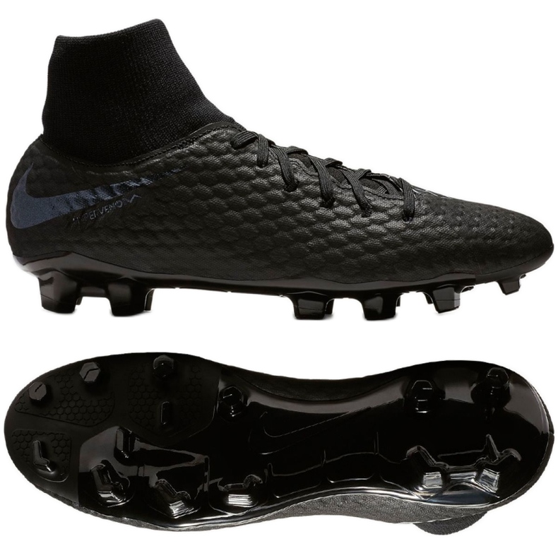 Pantofi de fotbal Nike Hypervenom 3 Academy Df Fg M AQ9217-001 negru negru Pantofi de fotbal Nike Hypervenom 3 Academy Df Fg M AQ9217-001 negru negru