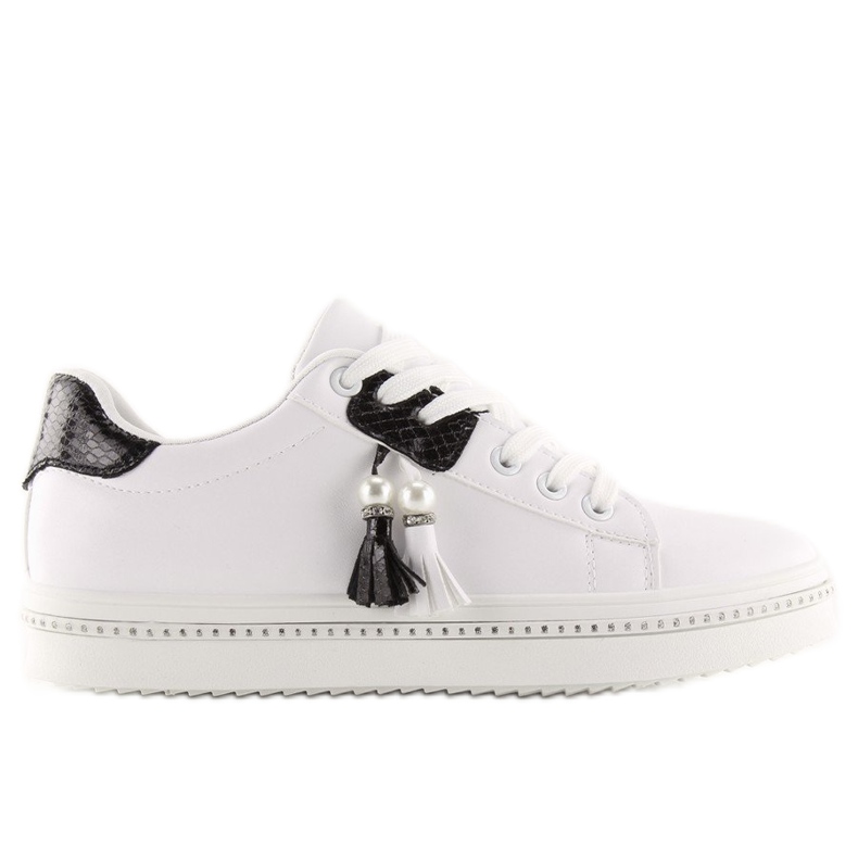 Tenisi dama alb-negri 88038 ALB / NEGRU