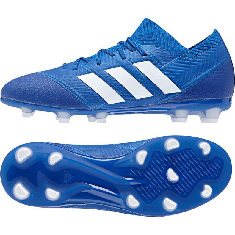 Ghete de fotbal Adidas Nemeziz 18.1 FG Jr DB2348 albastru