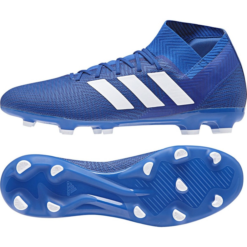 Ghete de fotbal Adidas Nemeziz 18.3 Fg M DB2109 multicolor albastru Ghete de fotbal Adidas Nemeziz 18.3 Fg M DB2109 multicolor albastru