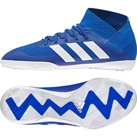 Ghete de fotbal Adidas Nemeziz Tango 18.3 IN Jr DB2374 albastru albastru