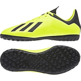 Cizmele de fotbal adidas X Tango 18.4 Tf Jr DB2435 galben galben