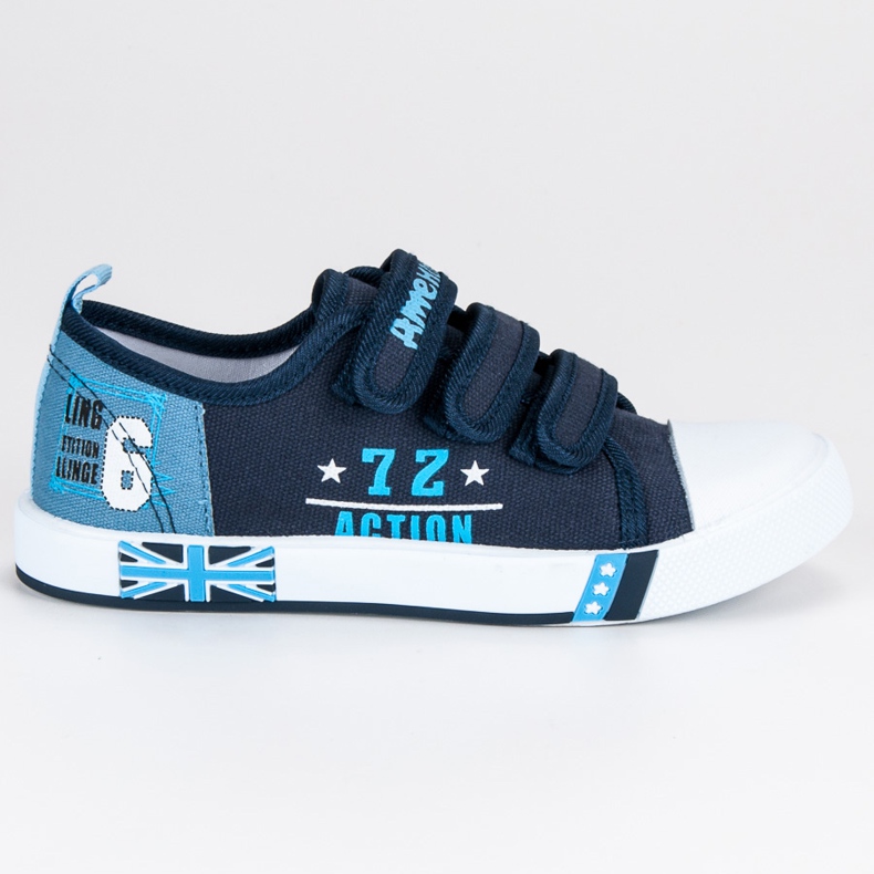 American Club Adidași velcro american americani albastru