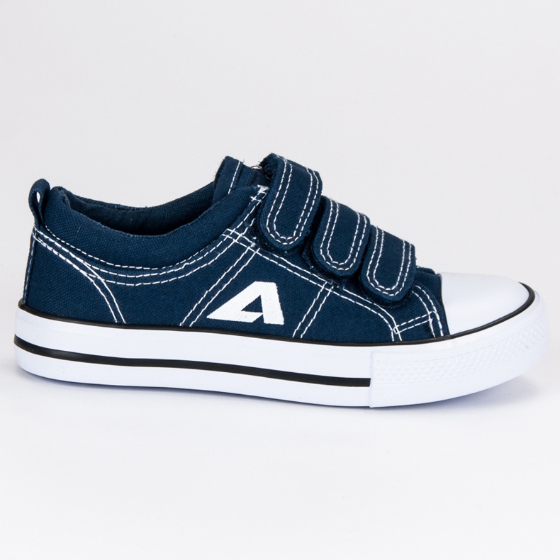 American Club Pantofi americani de Velcro albastru