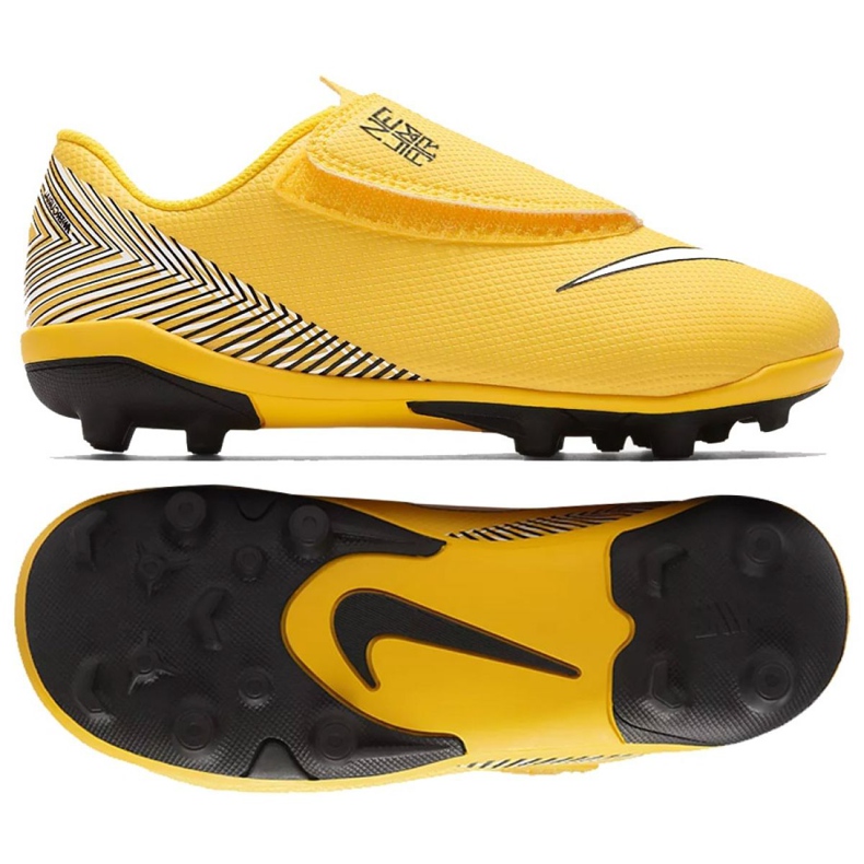 Pantofi de fotbal Nike Mercurial Vapor 12 (V) Ps Neymar FG / MG Jr AO2897-710 galben galben