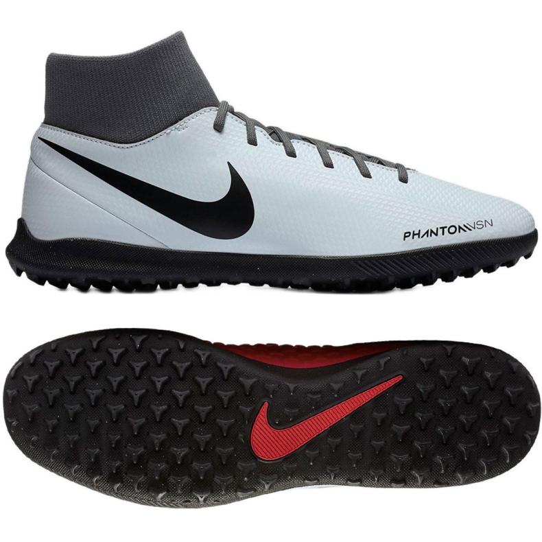 Pantofi de fotbal Nike Phantom Vsn Club Df Tf AO3273-060 alb gri