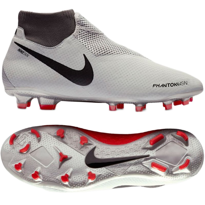 Pantofi de fotbal Nike Phantom Vsn Pro Df Fg AO3266-060 alb gri