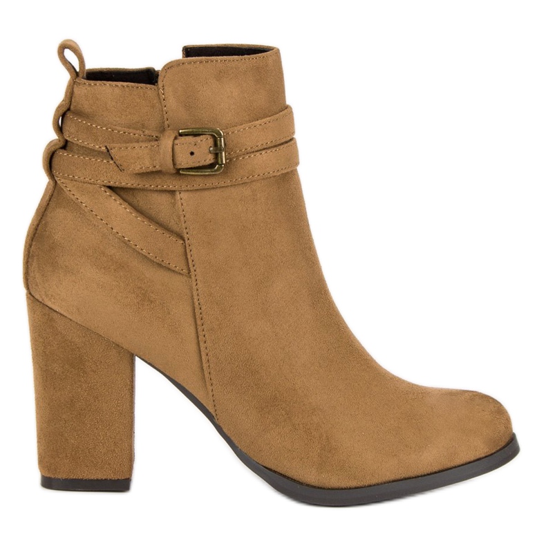 Corina Cizme elegante cu toc inalt maro