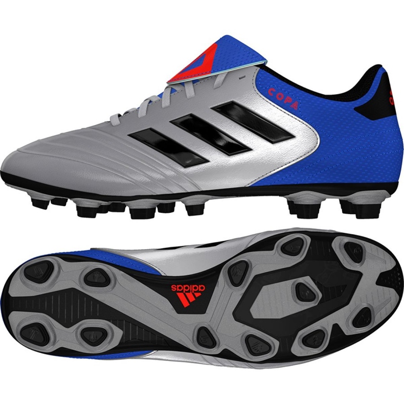 Ghete de fotbal Adidas Copa 18.4 FxG M DB2458 gri argint