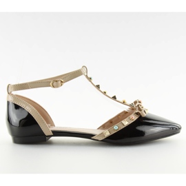 Ballerine negre cu tije negre DM29P negru Ballerine negre cu tije negre DM29P negru