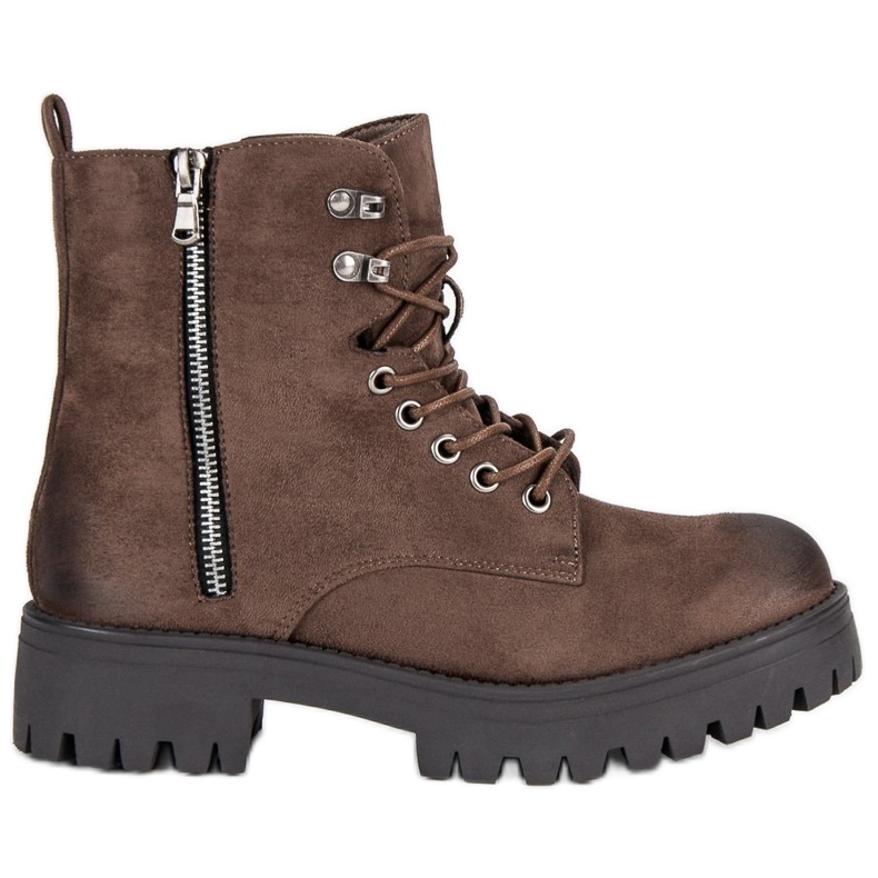 Corina Muncitori de piele intoarsa innodata maro