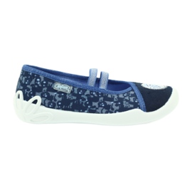Befado pantofi copii balerini papuci 116x241 albastru albastru marin