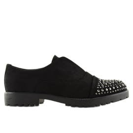 Mocasini negri decorati degete 22-2 Negru