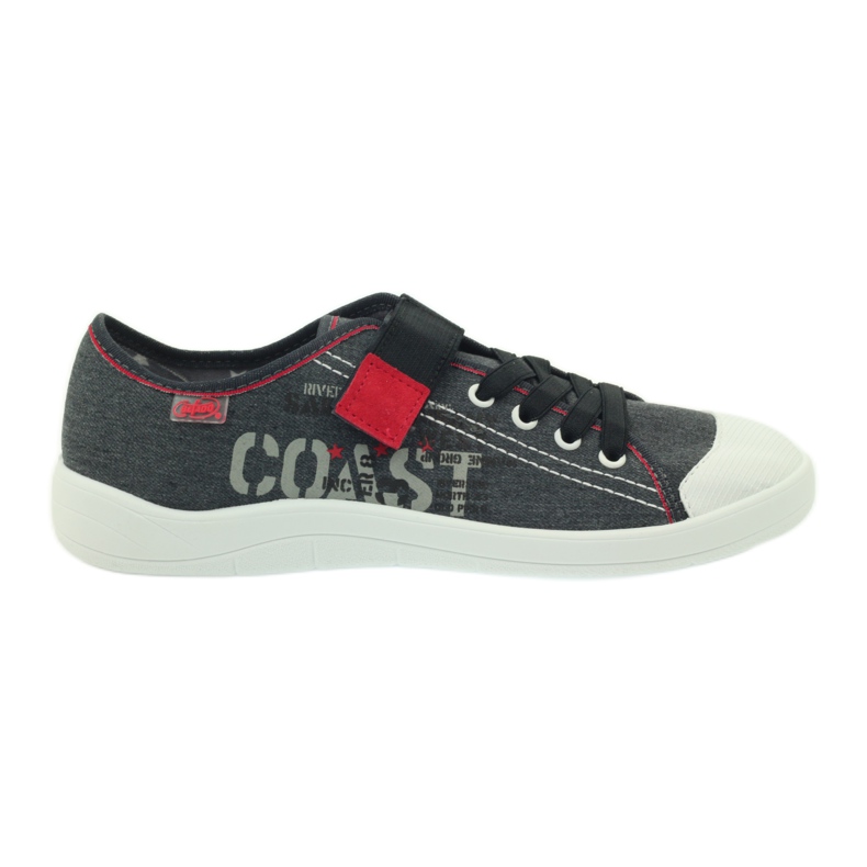 Pantofi pentru tineri Befado, adidași 251q063 gri roșu
