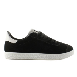 Tenisi din piele intoarsa Juniorki BK6180-1 Negri alb negru Tenisi din piele intoarsa Juniorki BK6180-1 Negri alb negru