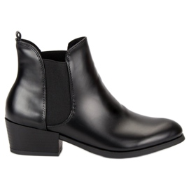 Corina Cizme Chelsea negre cu toc inalt negru Corina Cizme Chelsea negre cu toc inalt negru