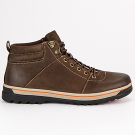 American Club Pantofi din piele pentru bărbați americani maro