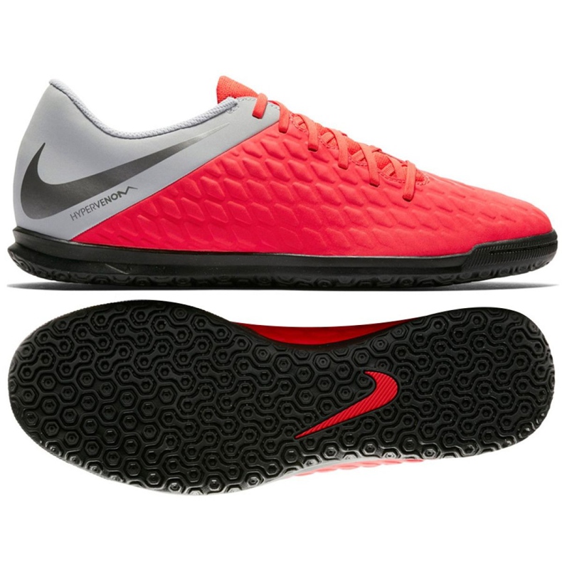 Pantofi de sală Nike Hypervenom PhantomX 3 Club Ic Jr AJ3789-600 multicolor roșu