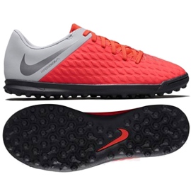 Pantofi de fotbal Nike Hypervenom Phantomx 3 Club Tf Jr AJ3790-600 multicolor roșu
