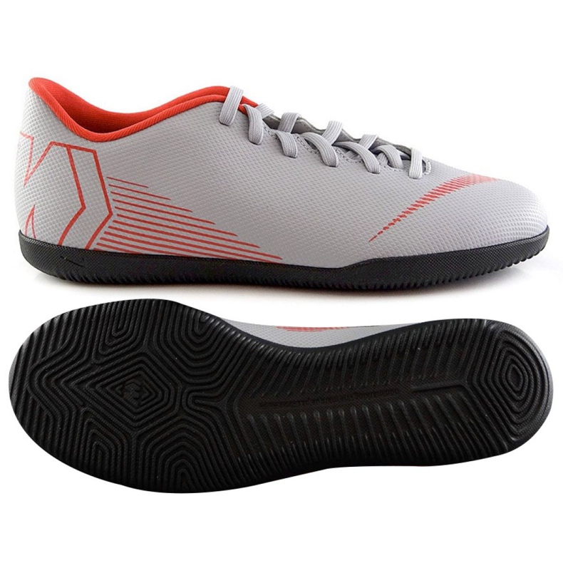 Pantofi de sală Nike Mercurial Vapor 12 Club Ic M AH7385-060 gri gri