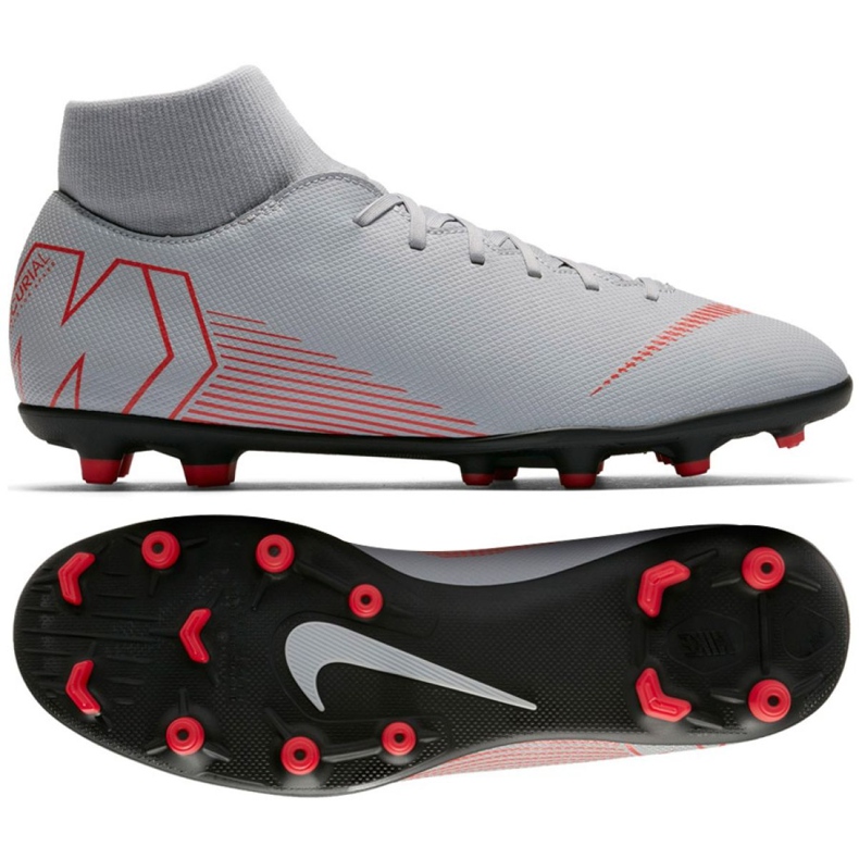 Pantofi de fotbal Nike Mercurial Superfly 6 Club Mg M AH7363-060 multicolor gri Pantofi de fotbal Nike Mercurial Superfly 6 Club Mg M AH7363-060 multicolor gri