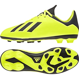 Ghete de fotbal Adidas X 18.4 FxG Jr DB2420 galben galben