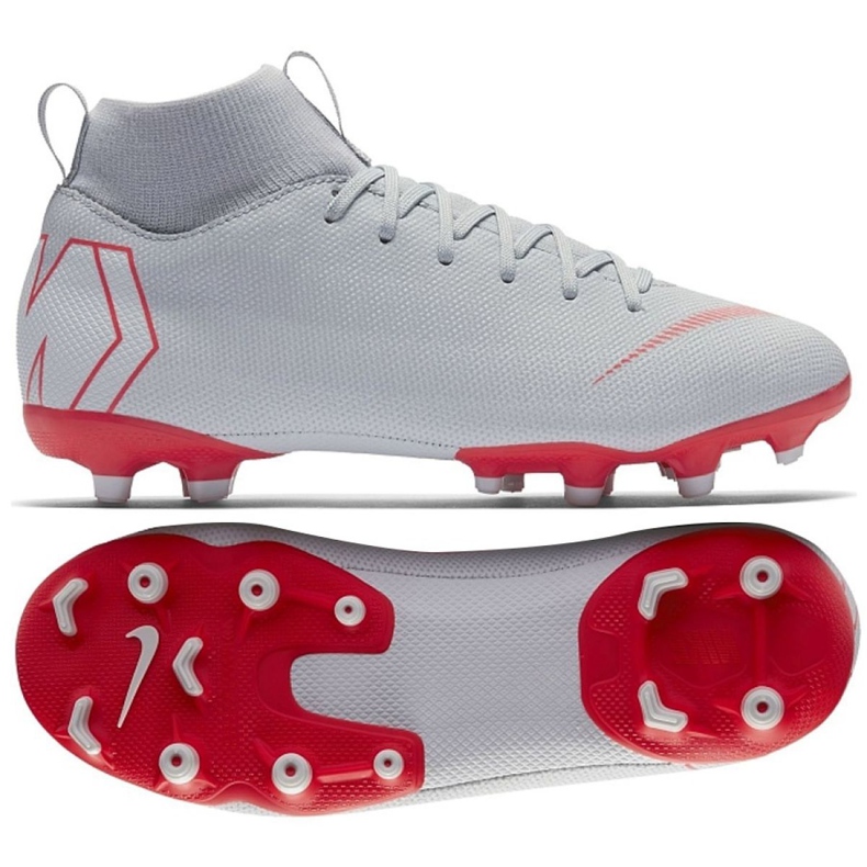 Pantofi de fotbal Nike Mercurial Superfly 6 Academy Gs Mg Jr AH7337-060 gri argint Pantofi de fotbal Nike Mercurial Superfly 6 Academy Gs Mg Jr AH7337-060 gri argint