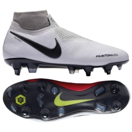 Ghete de fotbal Nike Phantom Vsn Elite Df Sg Pro Ac M AO3264-060 gri argint Ghete de fotbal Nike Phantom Vsn Elite Df Sg Pro Ac M AO3264-060 gri argint