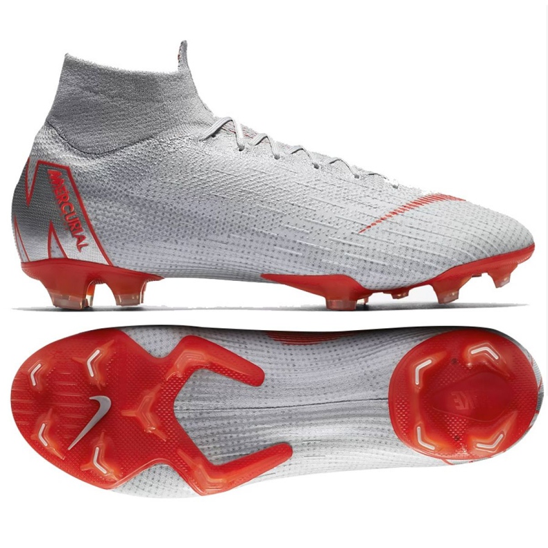 Pantofi de fotbal Nike Mercurial Superfly 6 Elite Fg M AH7365-060 gri roșu