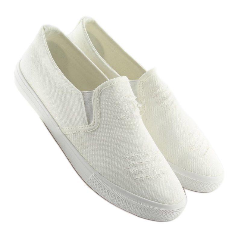 Pantofi slip-on alb BL126P alb