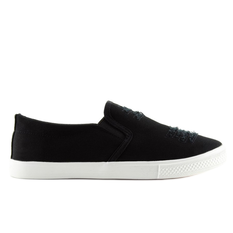 Tenisi slip-on negri BL126P Negru