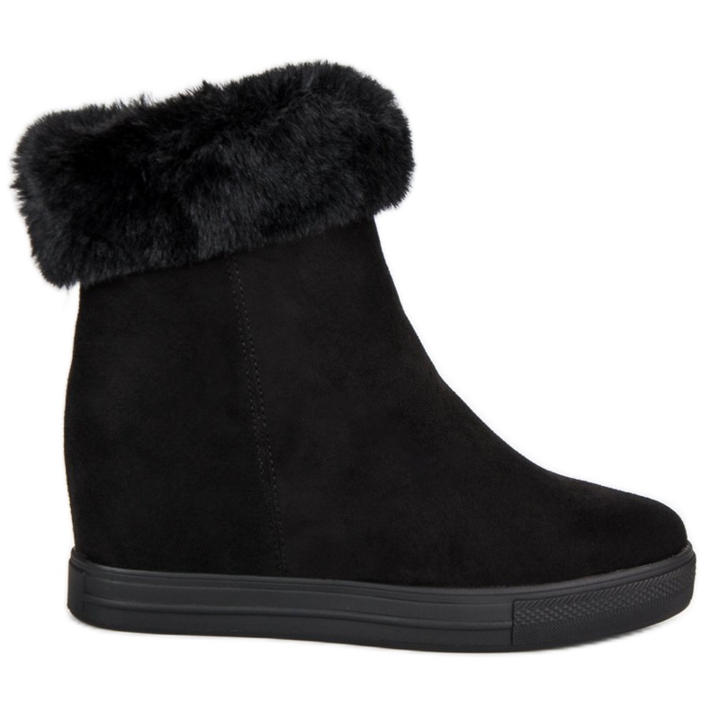 Seastar Cizme negre cu pană negru