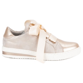 Filippo Pantofi Legați Aurii de aur