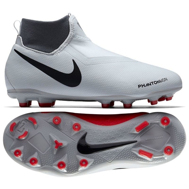 Pantofi de fotbal Nike Phantom VSN Academy DF FG Jr AO3287-060 alb Pantofi de fotbal Nike Phantom VSN Academy DF FG Jr AO3287-060 alb