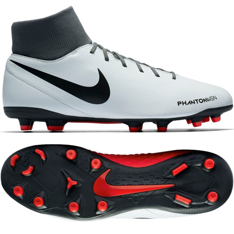 Pantofi de fotbal Nike Phantom Vsn Club Df Mg Jr AJ6959-060 alb alb
