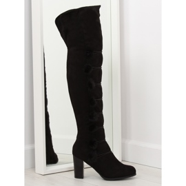 Cizme negre pentru muschetari FC-H115 Negre negru Cizme negre pentru muschetari FC-H115 Negre negru