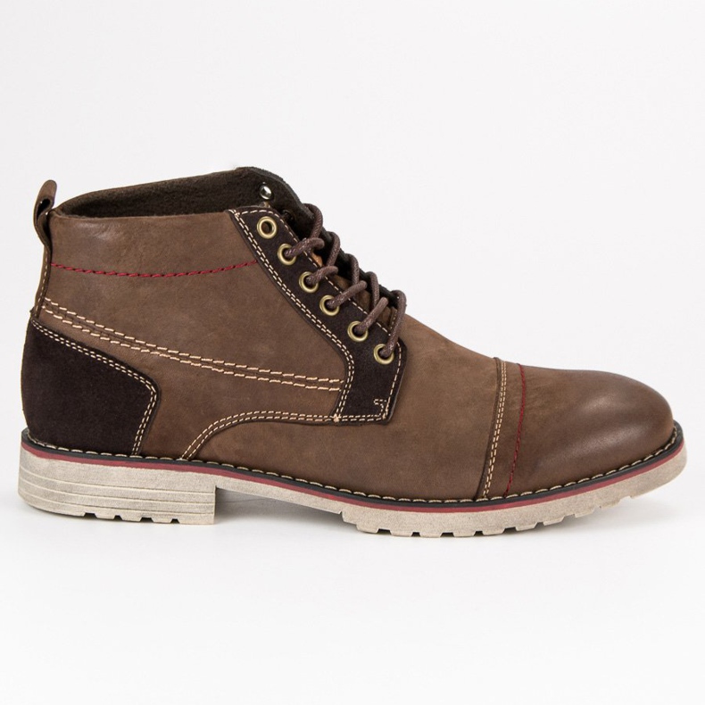 Original Walkman Shoes Cizme din piele legat maro