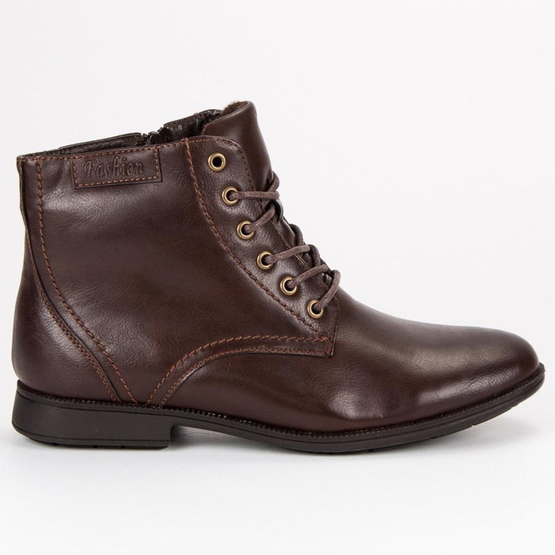 Cizme izolate cu fermoar maro