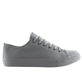 Adidași gri monocolor gri pentru femei NB176 Gri