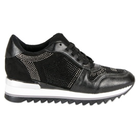 Adidași negri cu stil negru Adidași negri cu stil negru