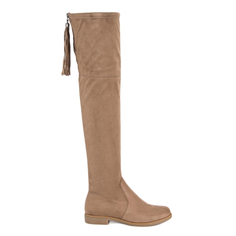 Super Me Cizme din piele de căprioară maro Super Me Cizme din piele de căprioară maro