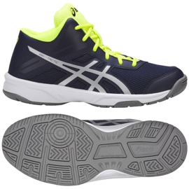Pantofi de volei Asics Gel Tactic Mt Gs Jr C732Y-400-400 bleumarin multicolor Pantofi de volei Asics Gel Tactic Mt Gs Jr C732Y-400-400 bleumarin multicolor